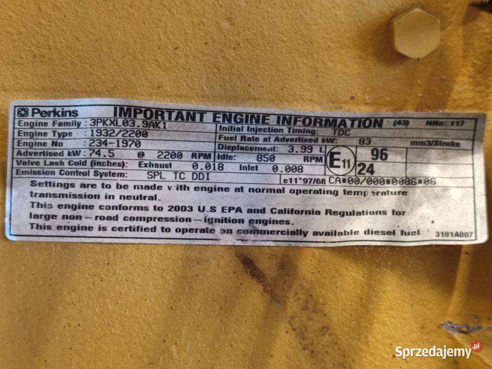 Silnik Perkins AK 3054 CAT TH 83 Wilkowo