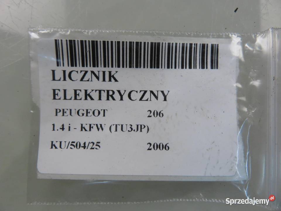 LICZNIK PEUGEOT 206 14 75 KFW 9659729180