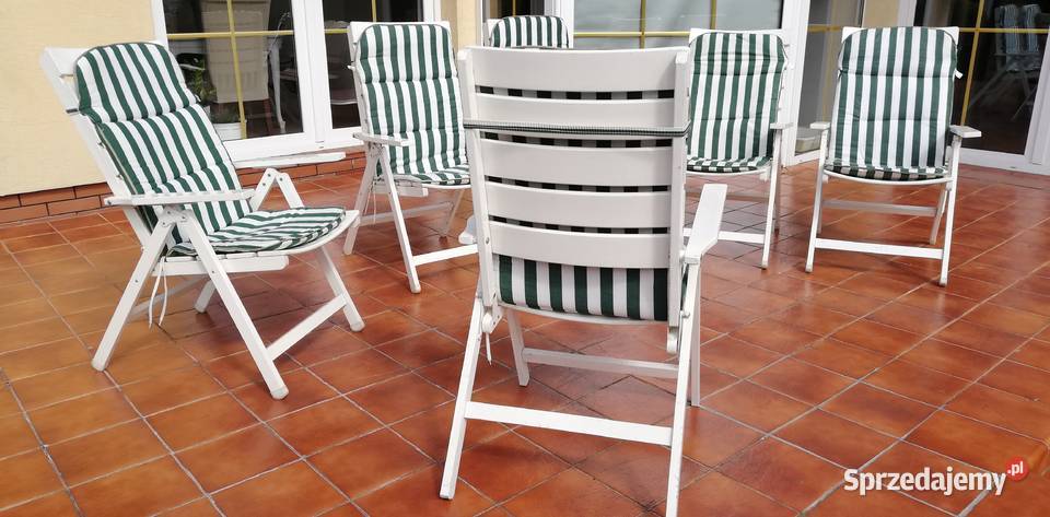 Leżak drewniany regulowane oparcie leżaki Dom i Ogród