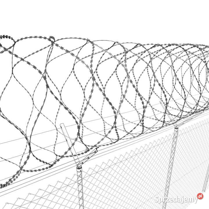 Zasieki concertina 980 mm 54 zwoje 5 złączek Szczecin