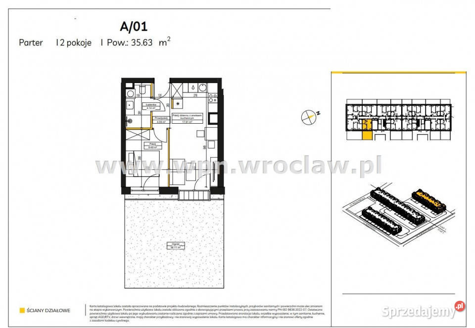 sprzedaży mieszkania 3563m2 2 pokojowe Wrocław dolnośląskie