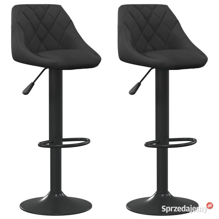 Stołki barowe 2 czarne obite aksamitem WM335346 mazowieckie Warszawa
