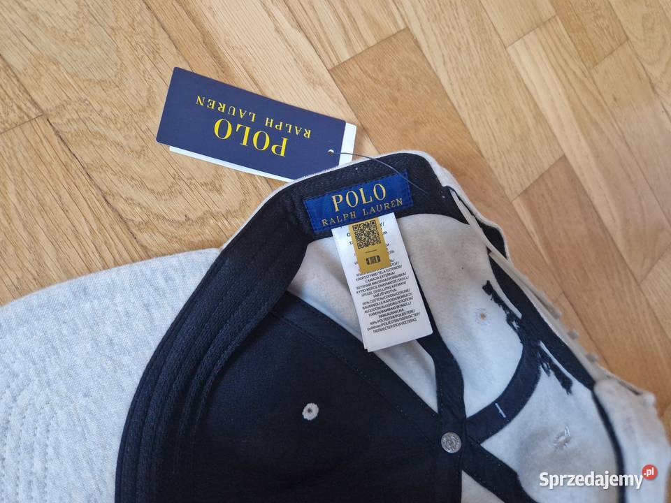 Nowa szara czapka z daszkiem Polo Ralph Lauren z Bibice
