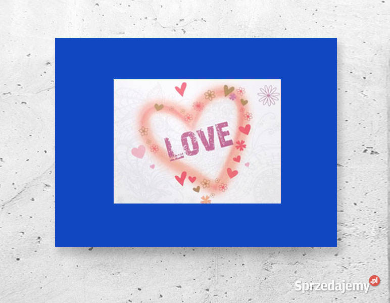 plakat z napisem Love Love plakat A4 serduszko Białystok