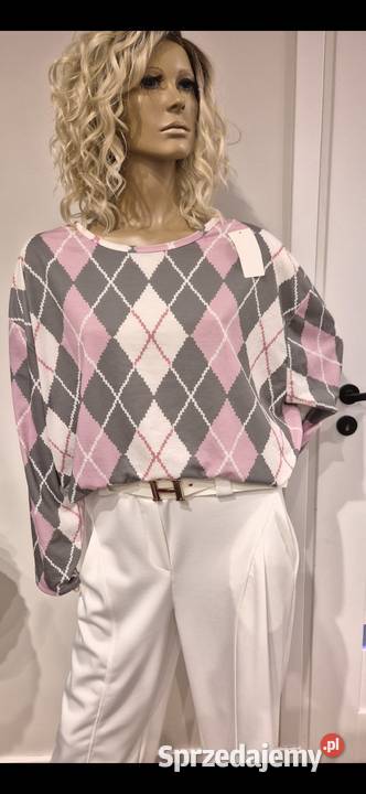 Made In Italy Bluzka Romby 95viskoza 5elastan Poznań