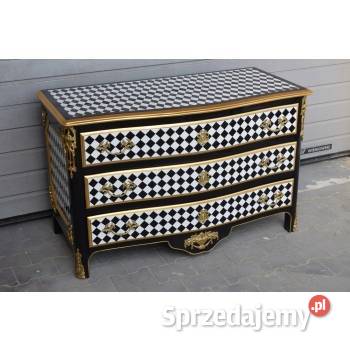 Królewska Biało Czarna Komoda Vintage Szafa Kraków sprzedam