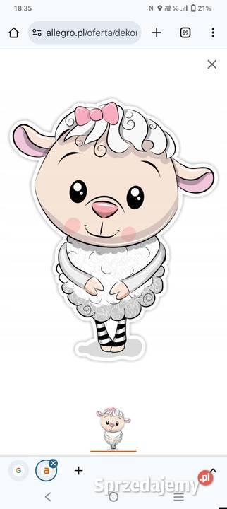 Dekoracja ścienna Owieczka Dekoracje i ozdoby Kwidzyn