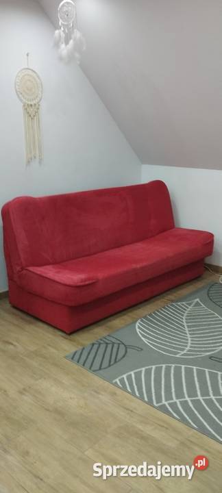 Łóżko sofa wersalka rozkładana czerwona 120x200 Sofy i kanapy Miłki