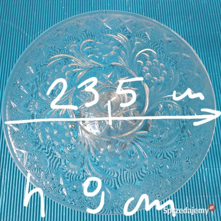 szklana patera Hortensja