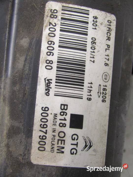 LAMPA PRZEDNIA LEWY PRZÓD CITROEN C3 III osobowe