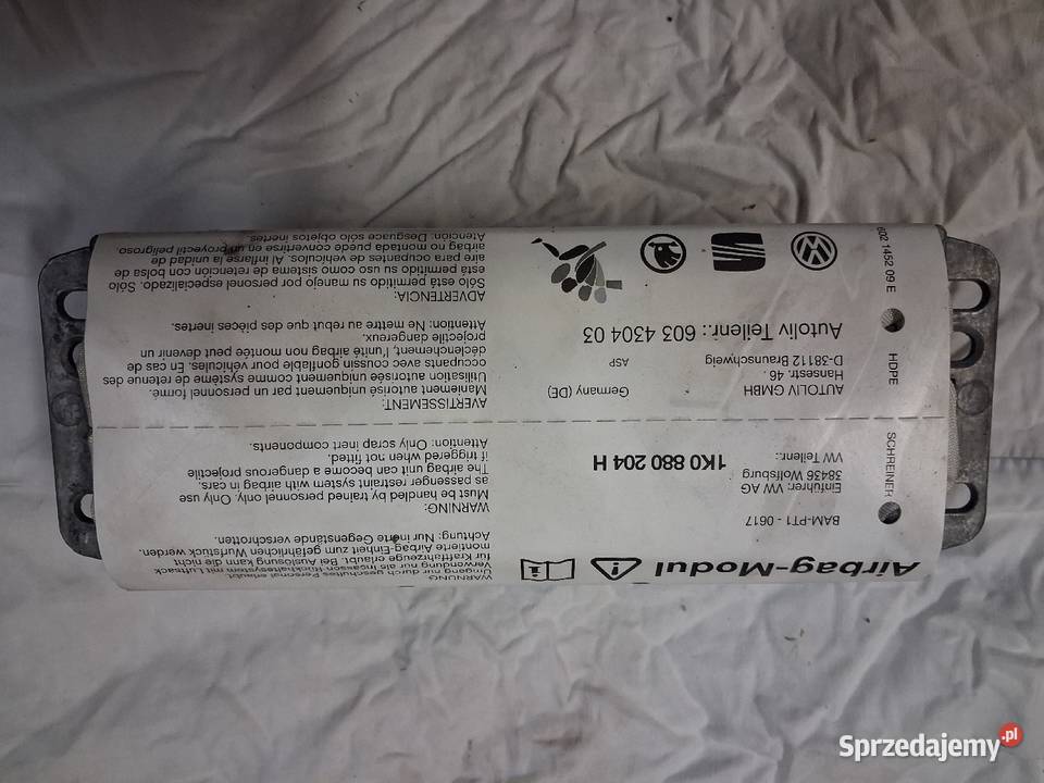 Airbag poduszka pasażera Skoda octavia II Wyposażenie wnętrza Długa Kościelna