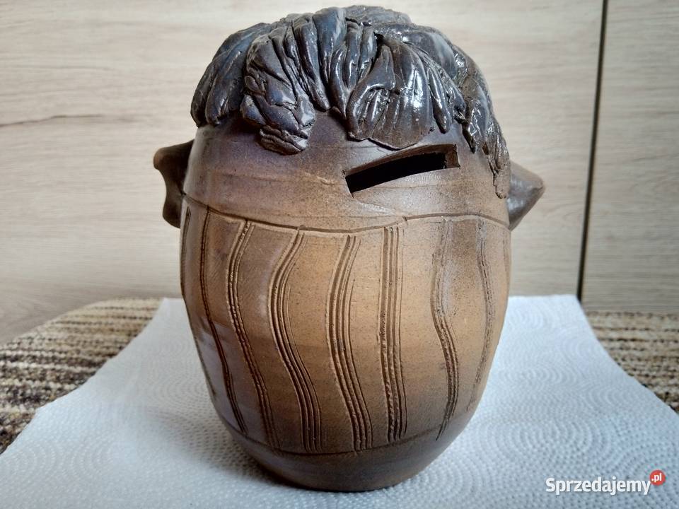 gliniana figurka skarbonka nowa na prezent Zielona Łąka sprzedam