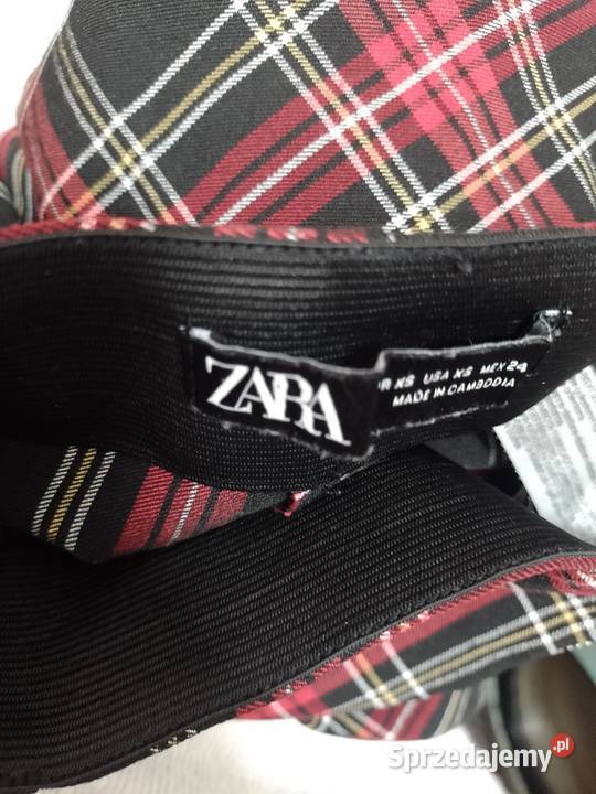 34XS ZARA Legginsy w kratkę z Madrytu spodnie Kraków