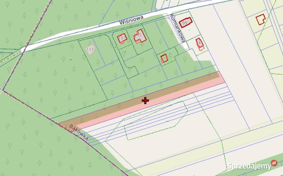 Duża działka w rejonie Wiśniowej 55 m2 Ostrów 55zł/m2 mazowieckie Ostrów Mazowiecka