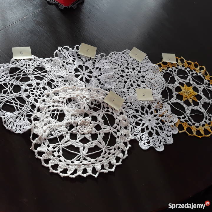 Serwetki na szydełku ręcznie robione wielkanocne Kamyk