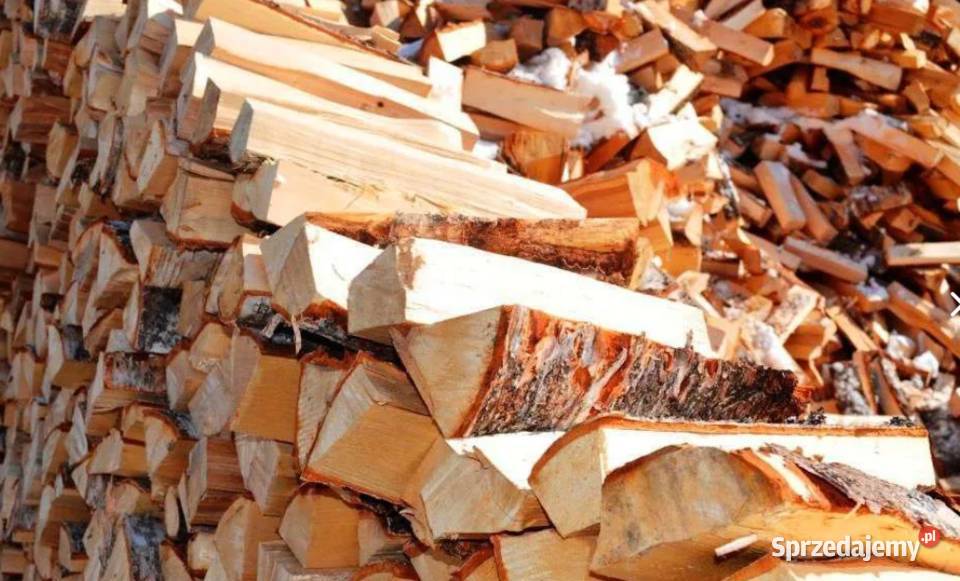Różne rodzaje drewna opałowegokominkowego Wójtowo