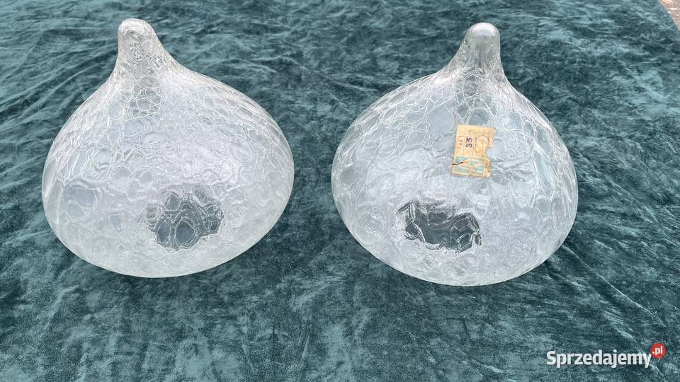 Klosz Polski żyrandol lampa Porcelana i szkło Łowicz