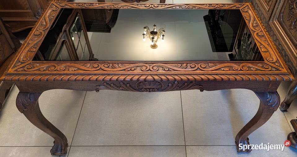 Wspaniałydębowy stolik na lwich łapach sklep Dąbrowa Górnicza sprzedam