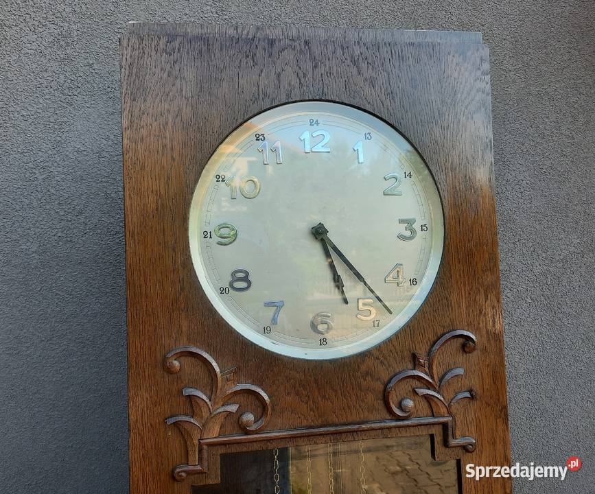 63 Stary zegar podłogowy art deco Dufa stojący Tczew