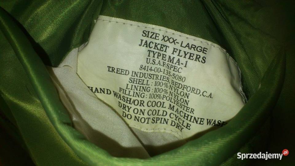 Amerykanski flyers USAF SPEC Ma1 Kętrzyn sprzedam