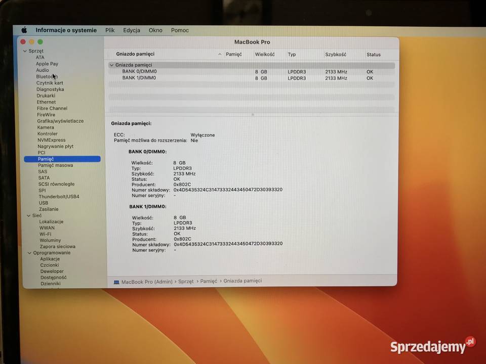 APPLE MacBook Pro 15 2017 i7 29GHz 16 512GB AMD Warszawa