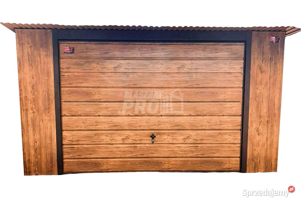 Garaż blaszany 4x6 Brama drzwi Drewnopodobny Koronowo