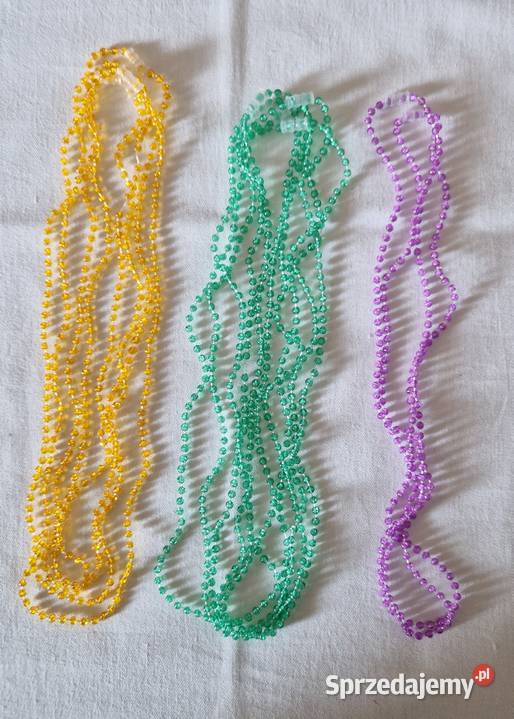 Plastiowe koraliki 11 sznurków z Nowego Orleanu