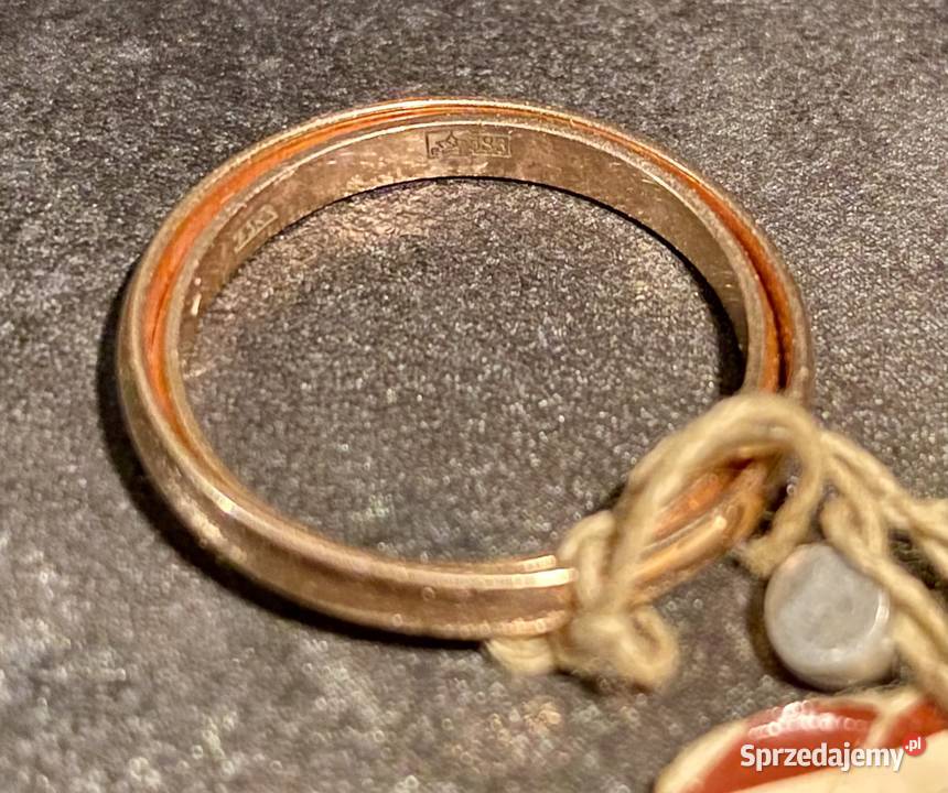 Obrączki Vintage z prawdziwego złota Miedziany