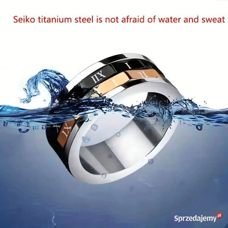 obrączka ze znacznikam miesięcy z tytanu Swarzędz