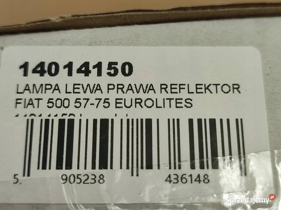 LAMPA LEWA PRAWA KOMPLET FIAT 500 19571975 Światła do jazdy dziennej DRL lubelskie