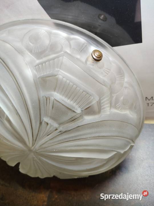 Lampa Art Deco Francja lata 30 H Mouynet vintage Kalisz