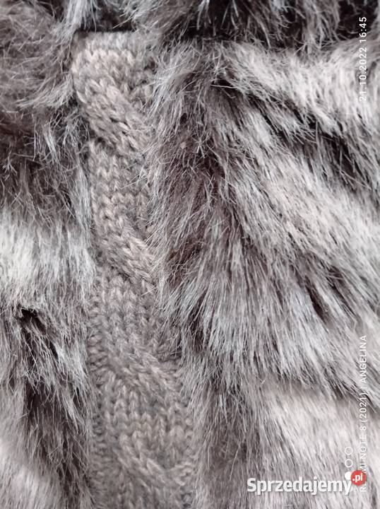 Torebka szare futerko i sztuczna brązowa skóra Torby i torebki Łódź