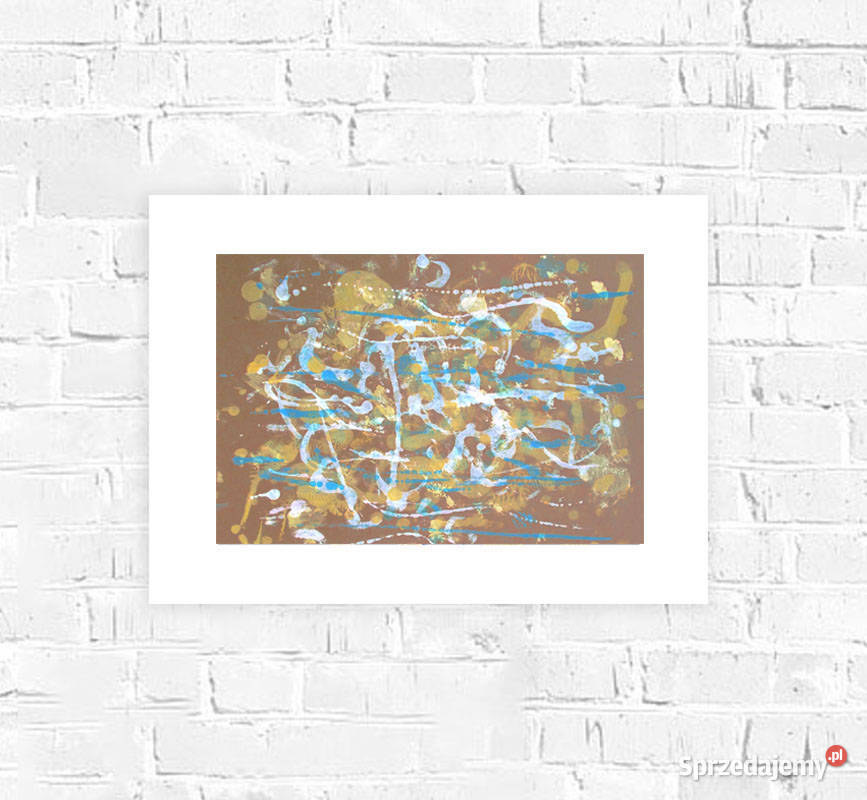 abstrakcyjna grafika do sypialni brązowa odcienie brązowego podlaskie Białystok sprzedam