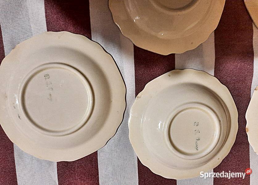 Talerzyki podstawek 5 porcelana W S George Ostrów Wielkopolski