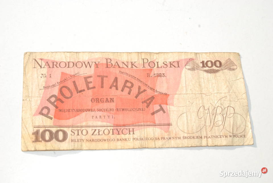 Stary banknot 100 złotych Waryński 1986 antyk śląskie Cieszyn