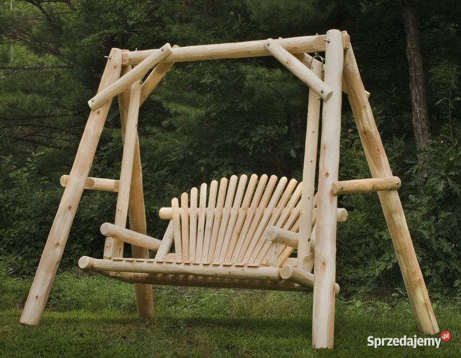 Huśtawka ogrodowa drewniana drewno Huśtawki śląskie Sól