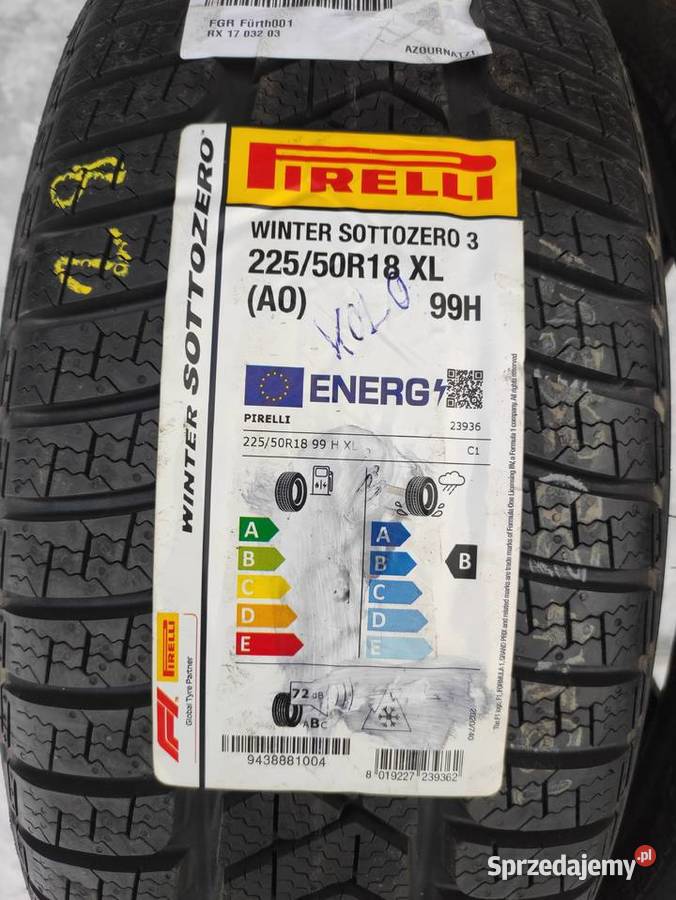 2x NOWE opony zimowe 22550R18 Pirelli sottozero Opony Dukla