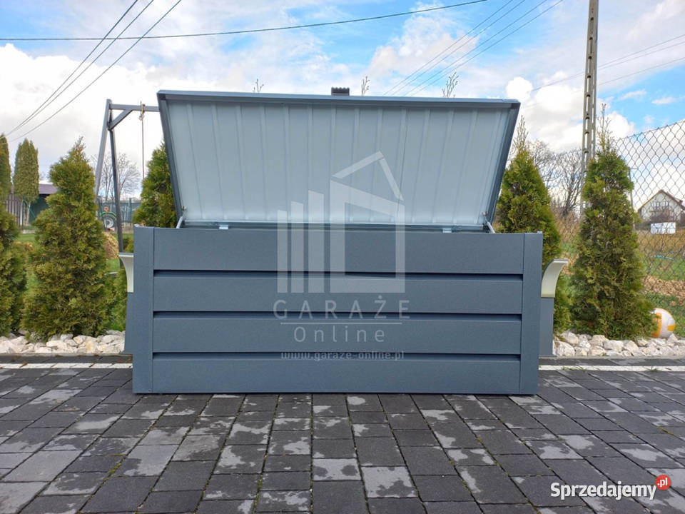 Skrzynia ogrodowa metalowa kufer 150x60x70 Przasnysz