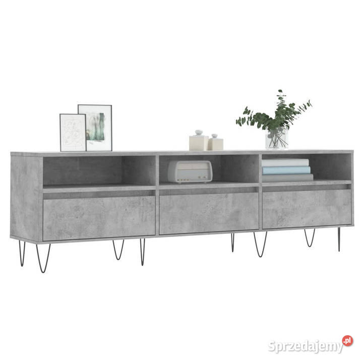 Szafka pod TV szarość betonu 150x30x445 WM831280 Warszawa