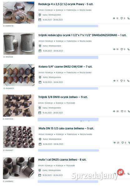 zwężka stalowa kolano stalowe dennica trójnik Pozostałe Kalisz sprzedam