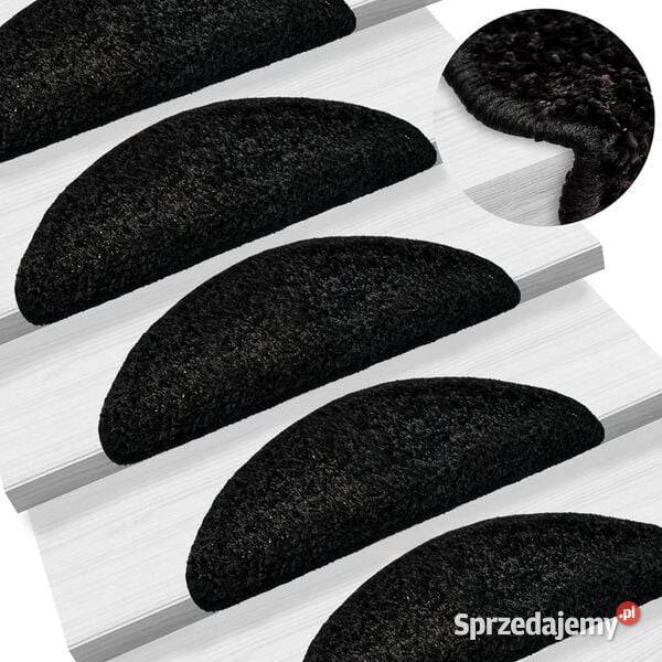 vidaXL Maty na schody 15 56x17x3 Czarne Organizery i maty Warszawa