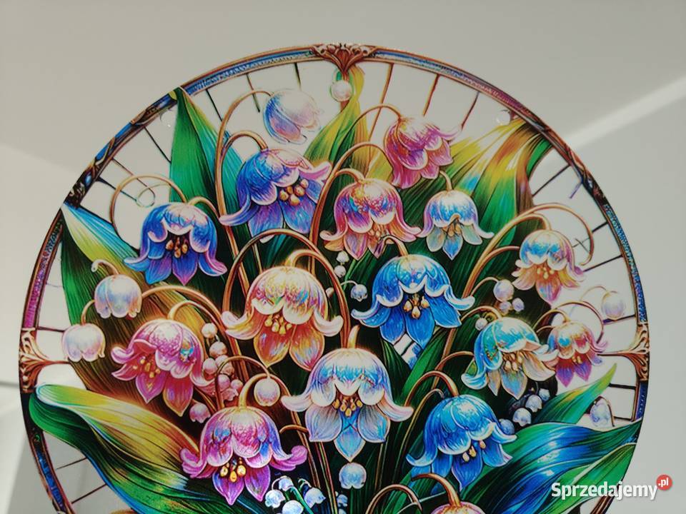 Nowy witraż witrażyk dekoracja okienna kwiaty Witraże mazowieckie Płock