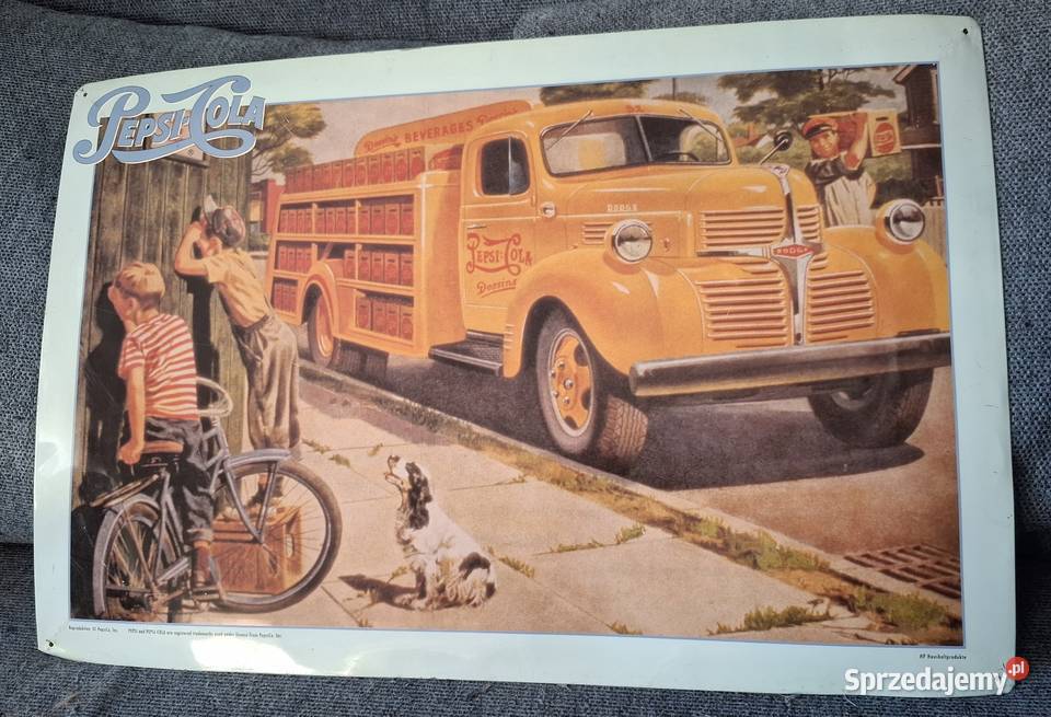 PepsiCola metalowy baner szyld reklama retro mazowieckie