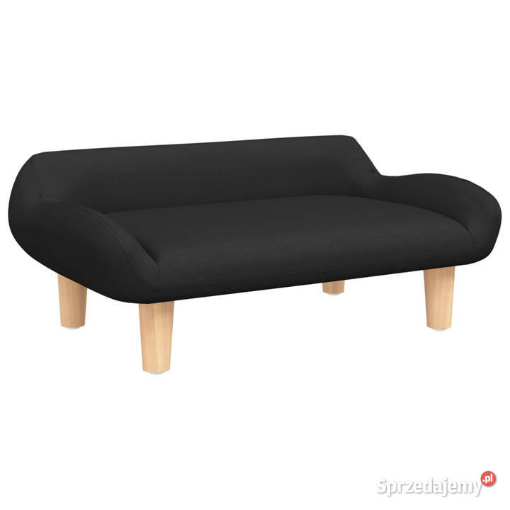 Sofa dzieci czarna 70x40x24 obita tkaniną