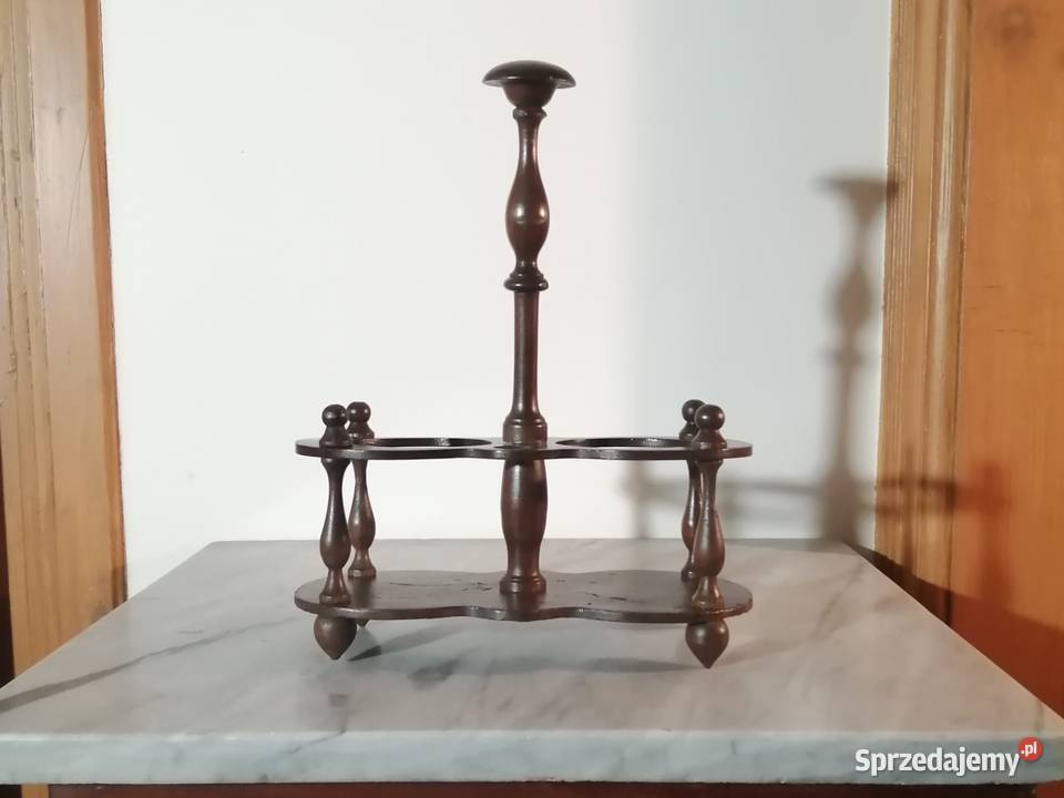 Antyczny drewniany koszyczek stołowy na oliwę i Kraków sprzedam