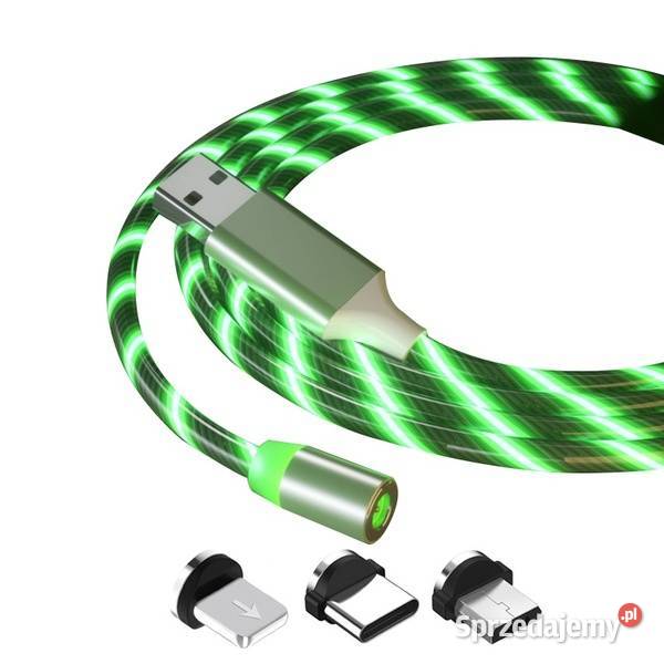 Świecący kabel MAGNETYCZNY USB 4w1 HIT