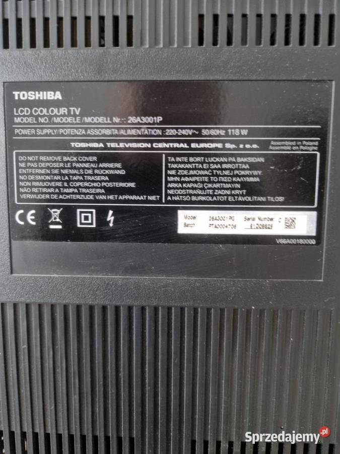 Telewizor Toshiba Regza 26 kujawsko-pomorskie Toruń