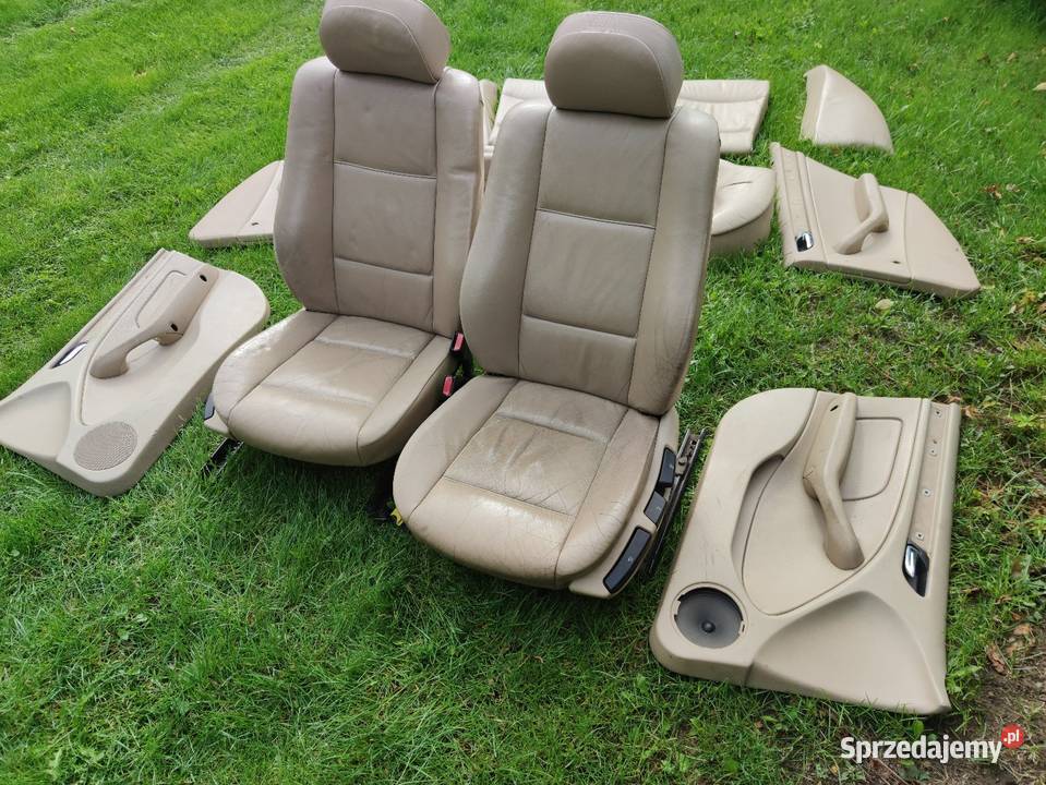 Fotele kanapa skóra beż sedan bmw e46 części zachodniopomorskie Kołobrzeg sprzedam
