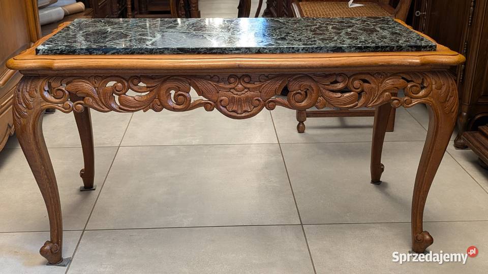 Piękny stolik ludwikowski z marmuremsklep śląskie Dąbrowa Górnicza