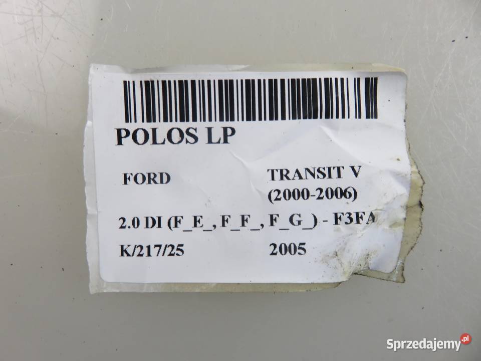 PÓŁOŚ LEWA PRZEDNIA FORD TRANSIT V 20 DI 86 F3FA Półosie